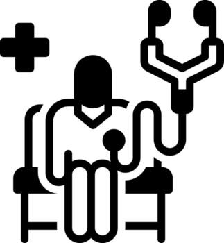 sólido negro icono para chequeo vector