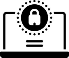 Solid black icon for privacy vector