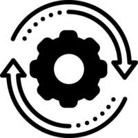 Solid black icon for optimization vector