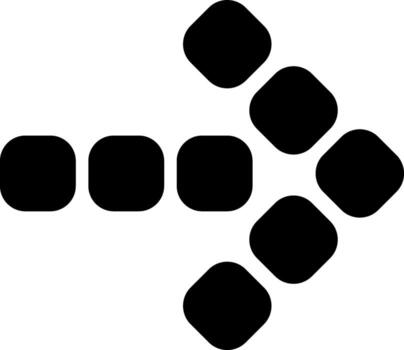 Solid black icon for arrow vector