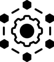Solid black icon for parameters vector