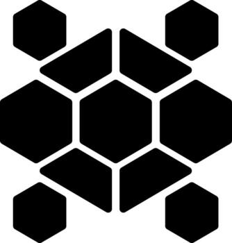 Solid black icon for resources vector