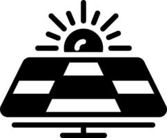 Solid black icon for solar energy vector