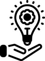 Solid black icon for solution vector