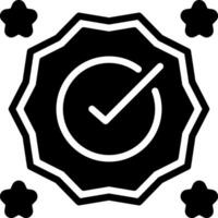 Solid black icon for correct vector