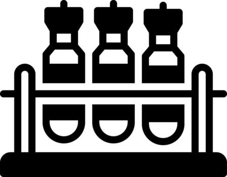 Solid black icon for sampling vector