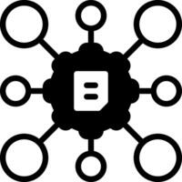 Solid black icon for framework vector