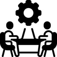Solid black icon for together vector
