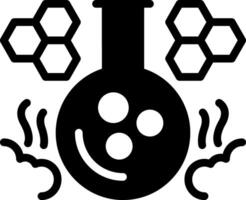 Solid black icon for acid vector