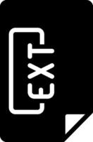 Solid black icon for ext vector