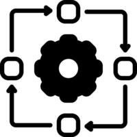 Solid black icon for workflow vector