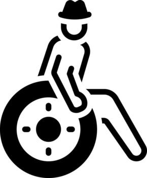 sólido negro icono para accesibilidad vector