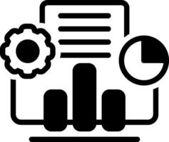 Solid black icon for data vector