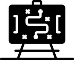 Solid black icon for strategy vector