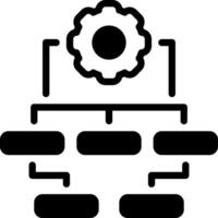 Solid black icon for workflow vector