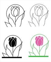 Tulip flower illustration vector