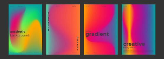 Y2k Trendy Aesthetic abstract gradient blue yellow color background with translucent blurred pattern. Retro faded social media poster, stories highlight templates for digital marketing for stories vector