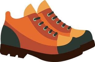 Illustration of a pair of hiking boots on a white background vector