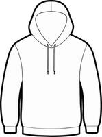 a drawing of a hoodie with a hoodie on it vector