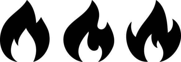 fuego icono grabado clipart vector