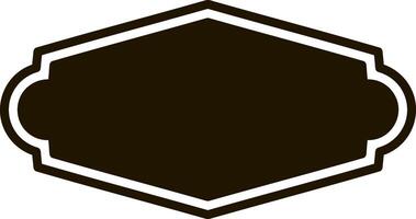 Stencil badge icon Frame border vector