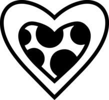 Heart icon Doodle clipart vector