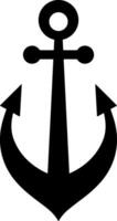 Stencil anchor clipart Sea symbol illustration vector