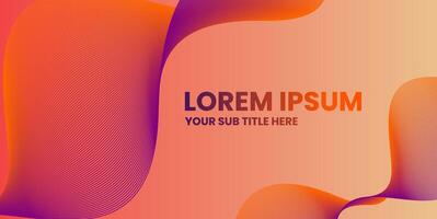 Orange and purple gradient background with the text in the center. vector