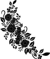 Hand drawn flat design simple flower vector