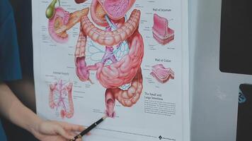 médical, réunion et portable pour équipe dans Bureau dans discussion, réflexion et planification. médecin, infirmière et ordinateur sur bureau, travail en équipe ou atelier pour Les données analytique. video