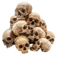 Pile of skull on isolated transparent background png