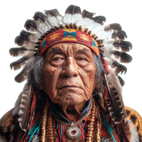 Chief indian hat on isolated transparent background png