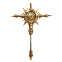 Morning star weapon on isolated transparent background png