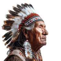 Chief indian hat on isolated transparent background png