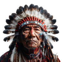 Chief indian hat on isolated transparent background png