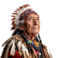 Chief indian hat on isolated transparent background png