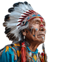 Chief indian hat on isolated transparent background png