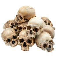 Pile of skull on isolated transparent background png