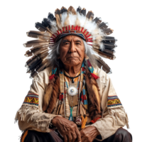Chief indian hat on isolated transparent background png