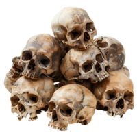 Pile of skull on isolated transparent background png