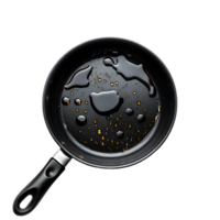 Frying pan on isolated transparent background png