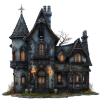 Haunted house on isolated transparent background png