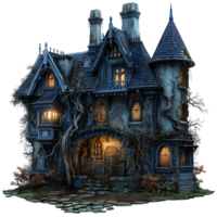 Haunted house on isolated transparent background png