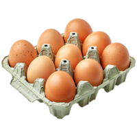 huevos en bandeja en aislado transparente antecedentes png