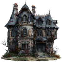 Haunted house on isolated transparent background png