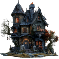 Haunted house on isolated transparent background png
