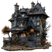 Haunted house on isolated transparent background png