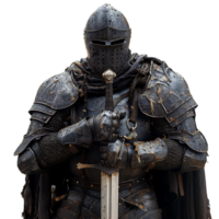 Knight sword on isolated transparent background png