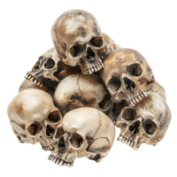 Pile of skull on isolated transparent background png