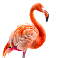 Flamingo on isolated transparent background png